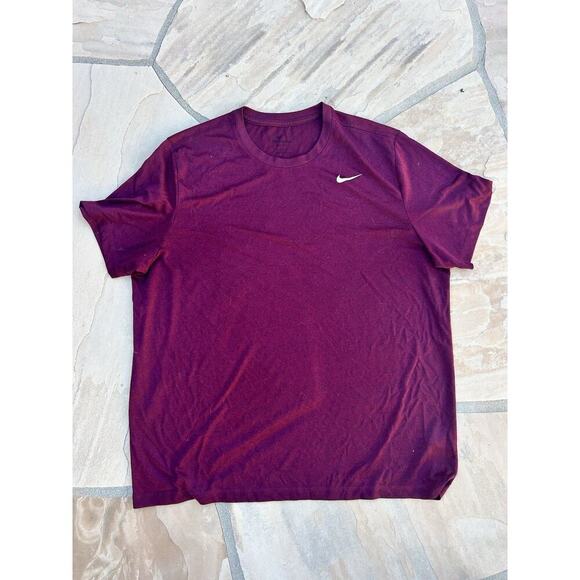 Nike Dri-Fit Legend Fitness T-Shirt Tee Maroon Red Men’s Size XXL CC - Picture 1 of 2